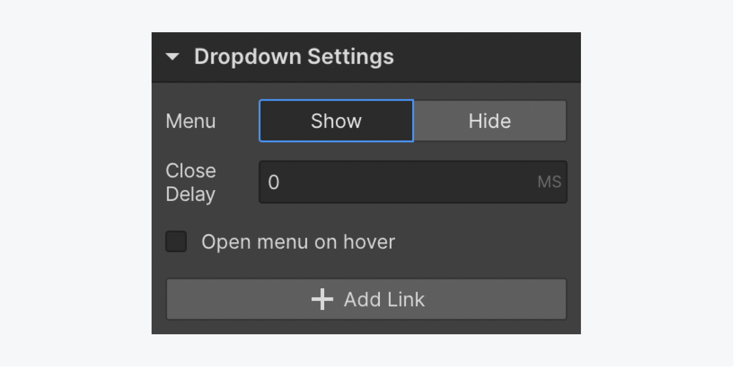 The Display option is activated in the Drop settings of the Settings panel.