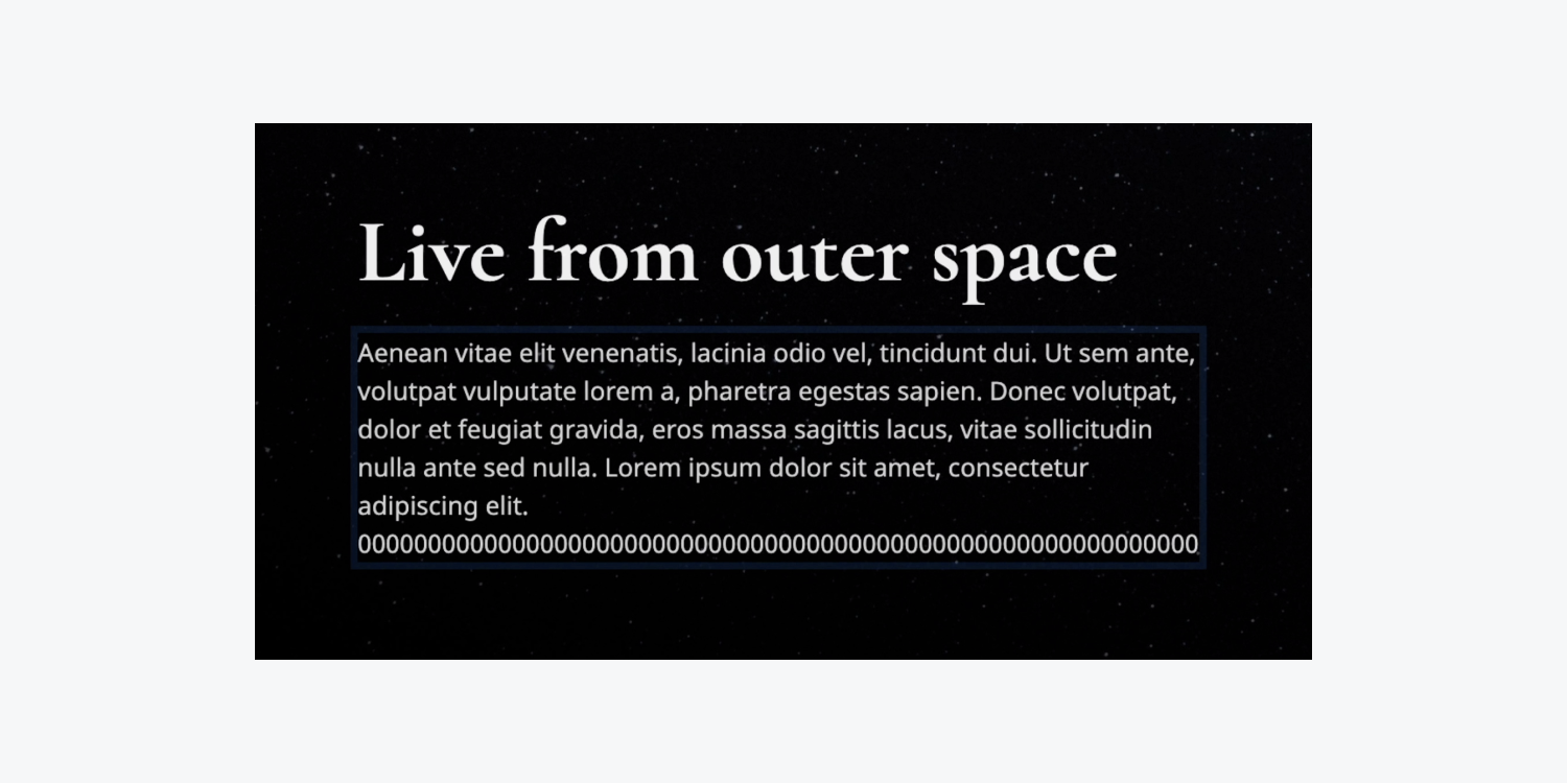 You can set limits on the maximum width of a text element to a specific number of characters you want in a line (e.g., 60CH equals 60 zeroes in whatever font you’ve selected).