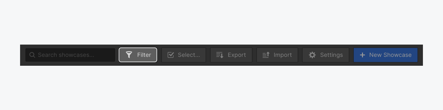 The “filter” button is highlighted in the top action bar of a Collection.