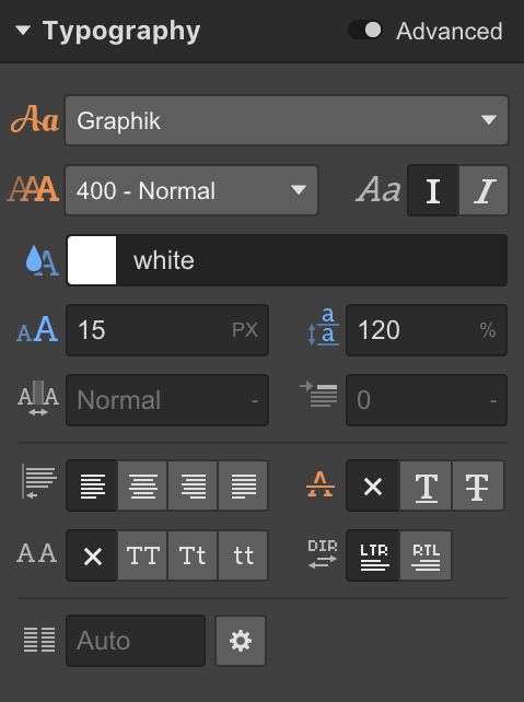 Webflow でのタイポグラフィのデザイン