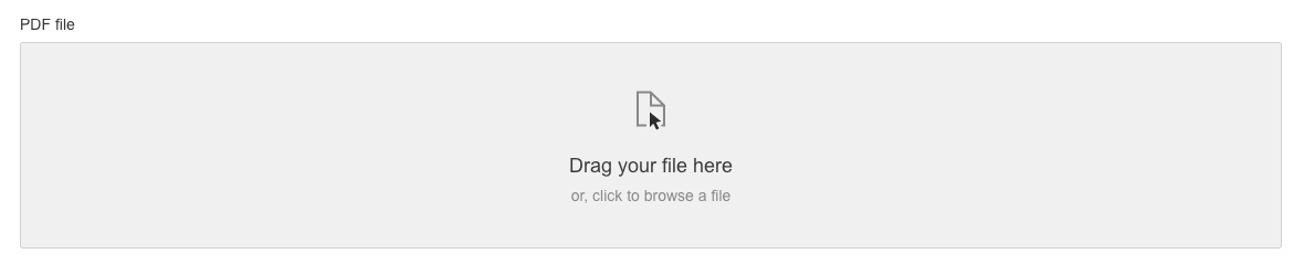 Uploading files in the Collection manager of the Editor.